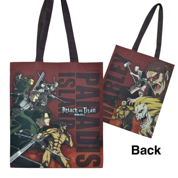 Attack on Titan Tote Bag Paradise Island vs Marley