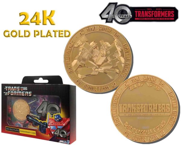 Transformers - 40th Anniversary - 24k Gold Plated Coin