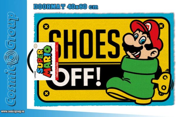 Super Mario Shoes Off Doormat