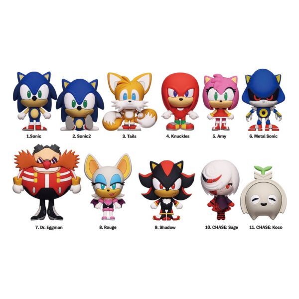 Sonic - The Hedgehog 3D PVC Bag Clips Series 1 Display (24)