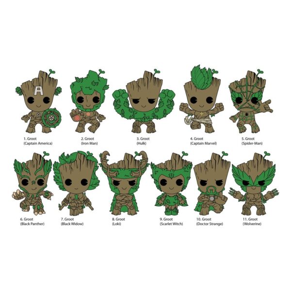 Guardians of the Galaxy 3D PVC Bag Clips Groot Series 2 Display (24)