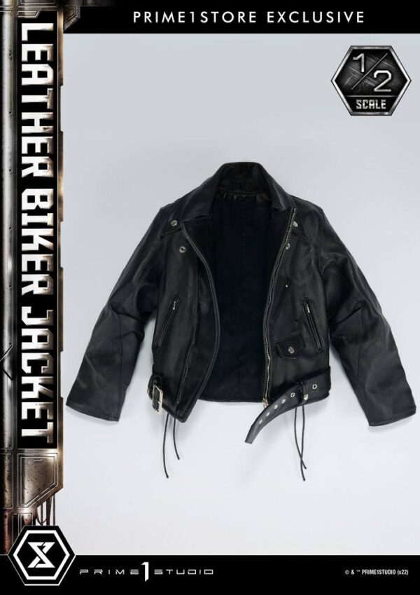 Terminator Leather Biker Jacket for 1/2 T-800 Statues